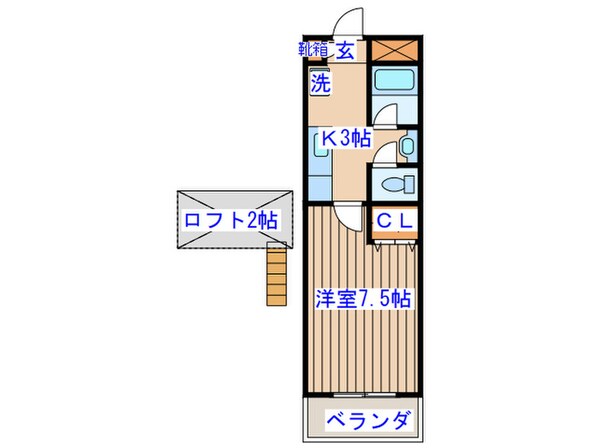 パルテノン福田町の物件間取画像